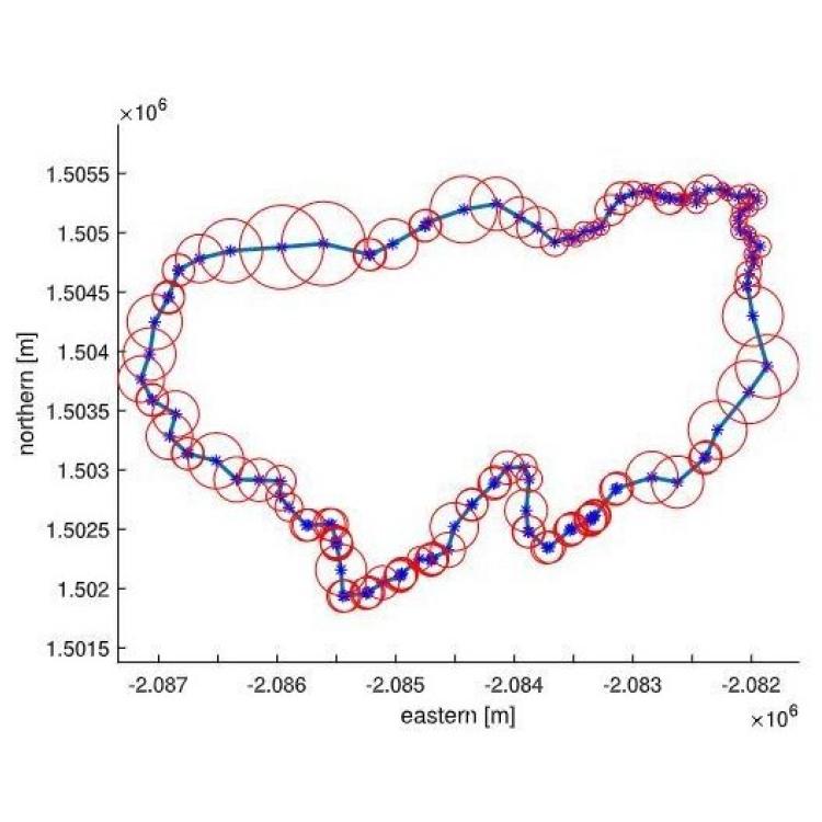 Estimation of Wildfire Wind Conditions via Perimeter and Surface Area Optimization