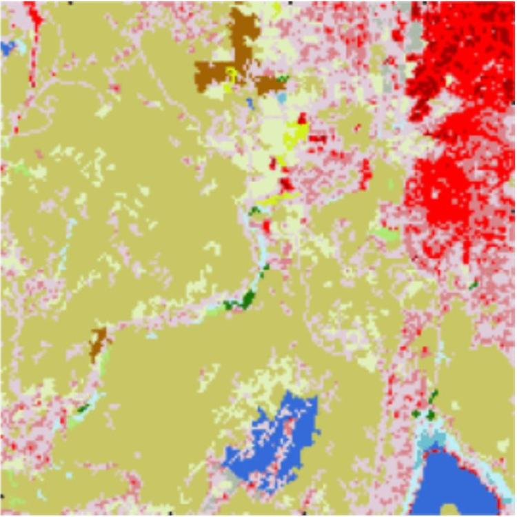 Land Cover Classification at the Wildland Urban Interface Using High-Resolution Satellite Imagery and Deep Learning